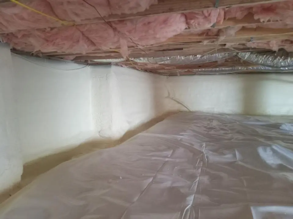 Crawl space encapsulation with closed-cell spray foam for Roof Waterproofing in Vero Beach