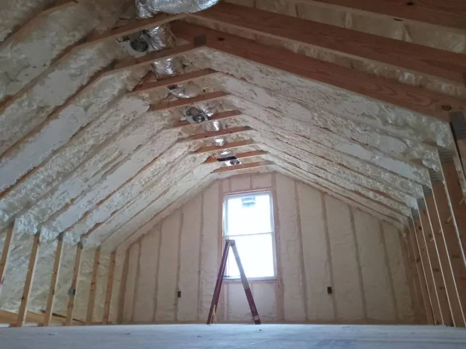 Spray foam roofing application for Crawl Space Insulation project in Vero Beach